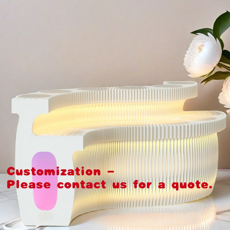 

Выставочный стенд Customized.18 Paper Island: двухуровневая светящаяся витрина, складной демонстрационный шкаф для салонов красоты