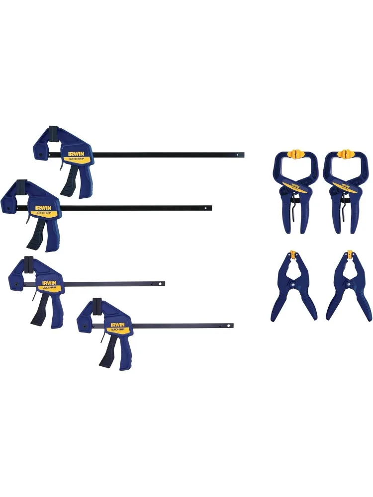 QUICK-GRIP Clamps for Woodworking, Quick Release Triggers, 6 Inch, 8 Piece Set (IRHT83220)