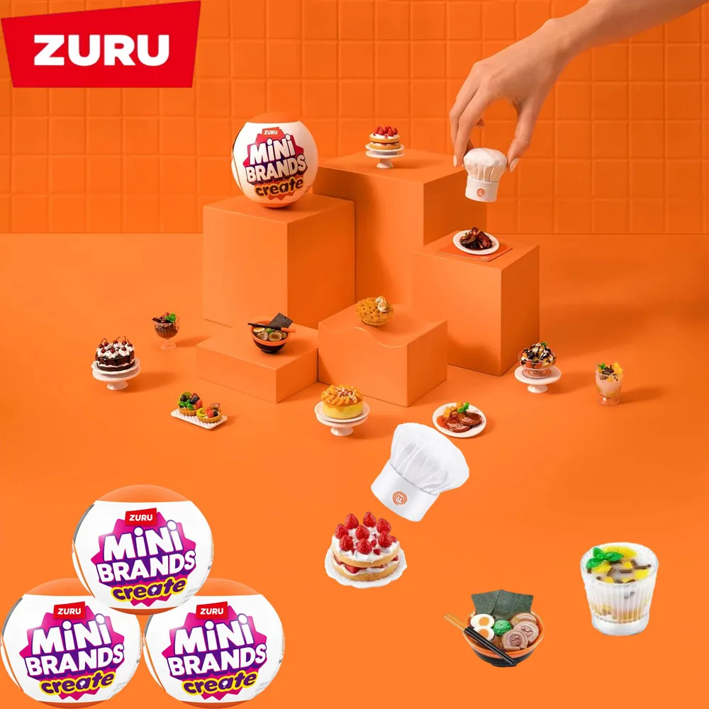 

Zuru Chef Mini Brand Series Surprise Master Set Creative Blind Box Capsules Famous Chef Dishes Mysterious Food Balls Toys