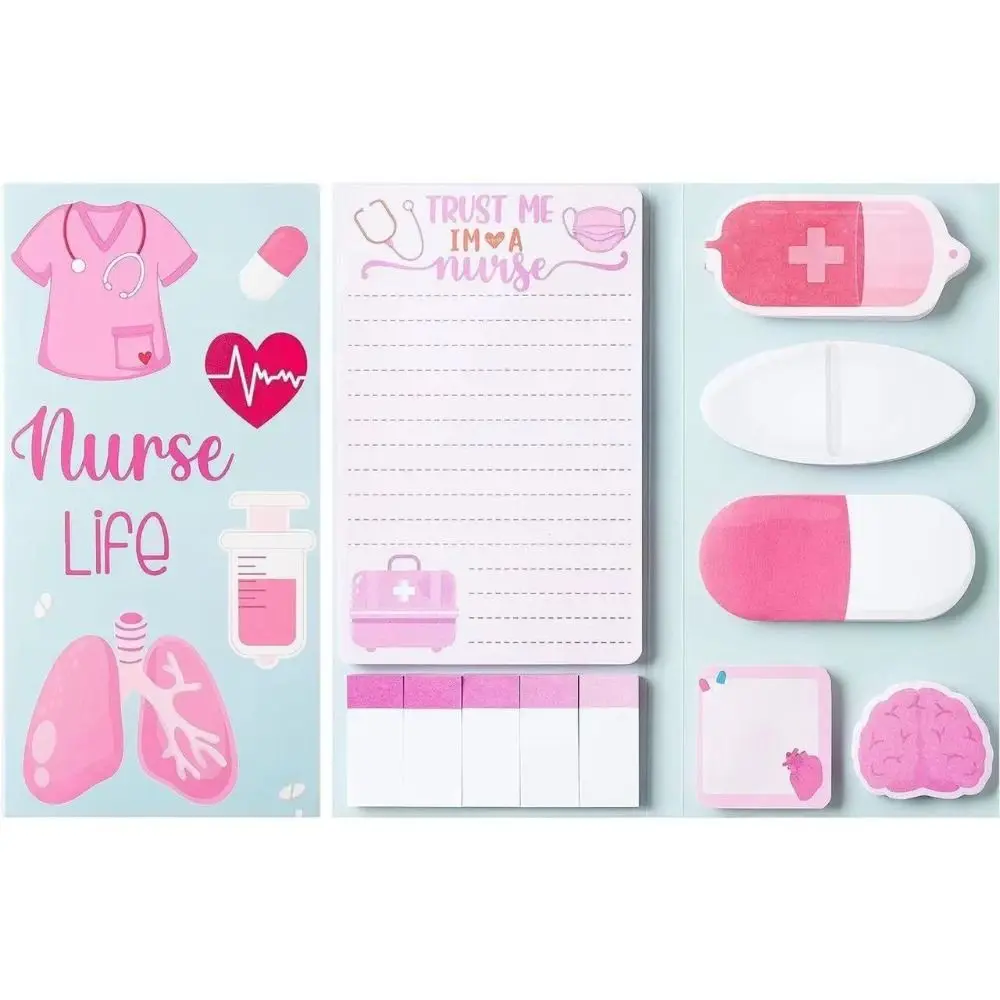 Novelty Medical Nurse Sticky Notes Diary 3D Memo Pad Cartoon Doctor Post Notepad Plan Sticky Notes Self-Adhesive Note Reminder