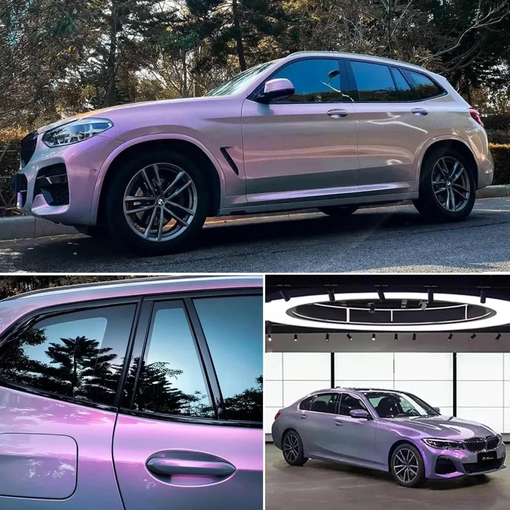 PET Glossy Dreamy Candy Vinyl Wrap Film Decal Auto Body Self Adhesive Film Waterproof Magic Pearl Stickers for Car Motor