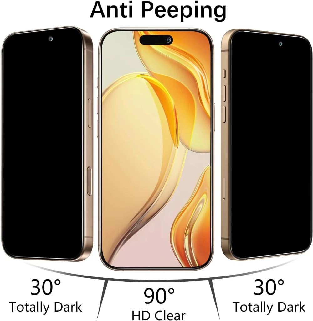 Protectores de pantalla de teléfono de privacidad de vidrio templado, 5 uds., para iPhone 17 16 15 14 13 12 11Pro Max XS XR 7 8 Plus Mini Air, película antiespía