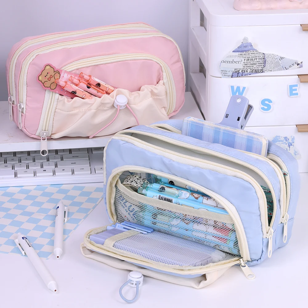 

Large Capacity 5-Layered Pencil Bags Kawaii Front Pocket Pencil Pouch Boys Girls School Stationery Gifts Creative Pencil Case