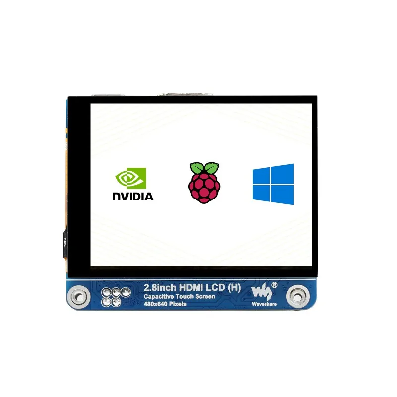 2.8inch HDMI IPS LCD Display (H), 480×640, Adjustable Brightness, Optical Bonding Screen，Toughened Glass，for Raspberry Pi