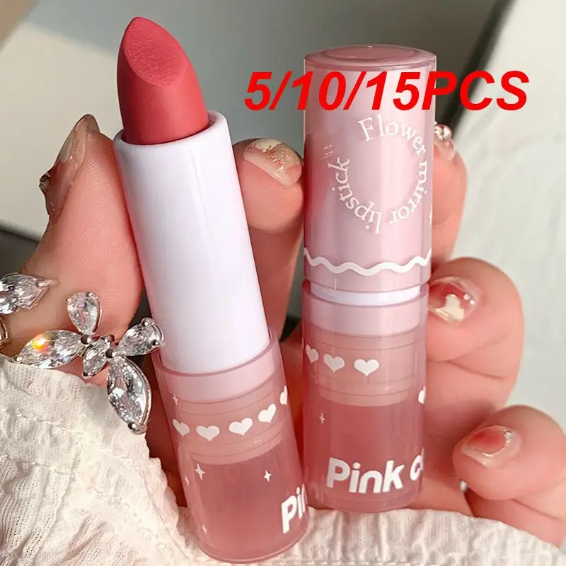 

5/10/15PCS Matte Lipstick Intense Color Payoff Moisturizing Lipstick Popular Cosmetics Moisturizing Lip Makeup