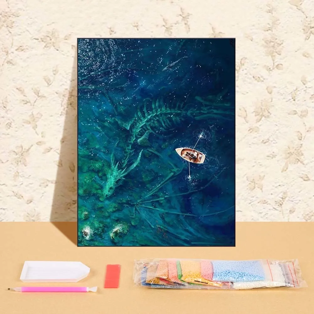 

Diamond Embroidery Lake Landscape New Arrival 2025 Diamond Art Mosaic Scenery Full Round Painting Wall Decor For Living Room
