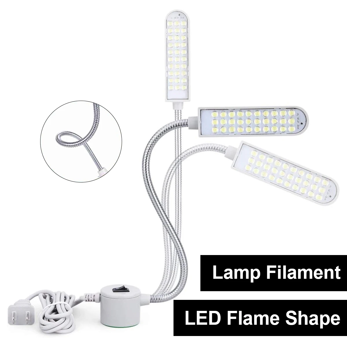 Pop Industrial Led Light 1w 2w 3w Portable Work Light Led Flexible Work Light Adsorbed Base Sewing Machine Flexible Working Magn