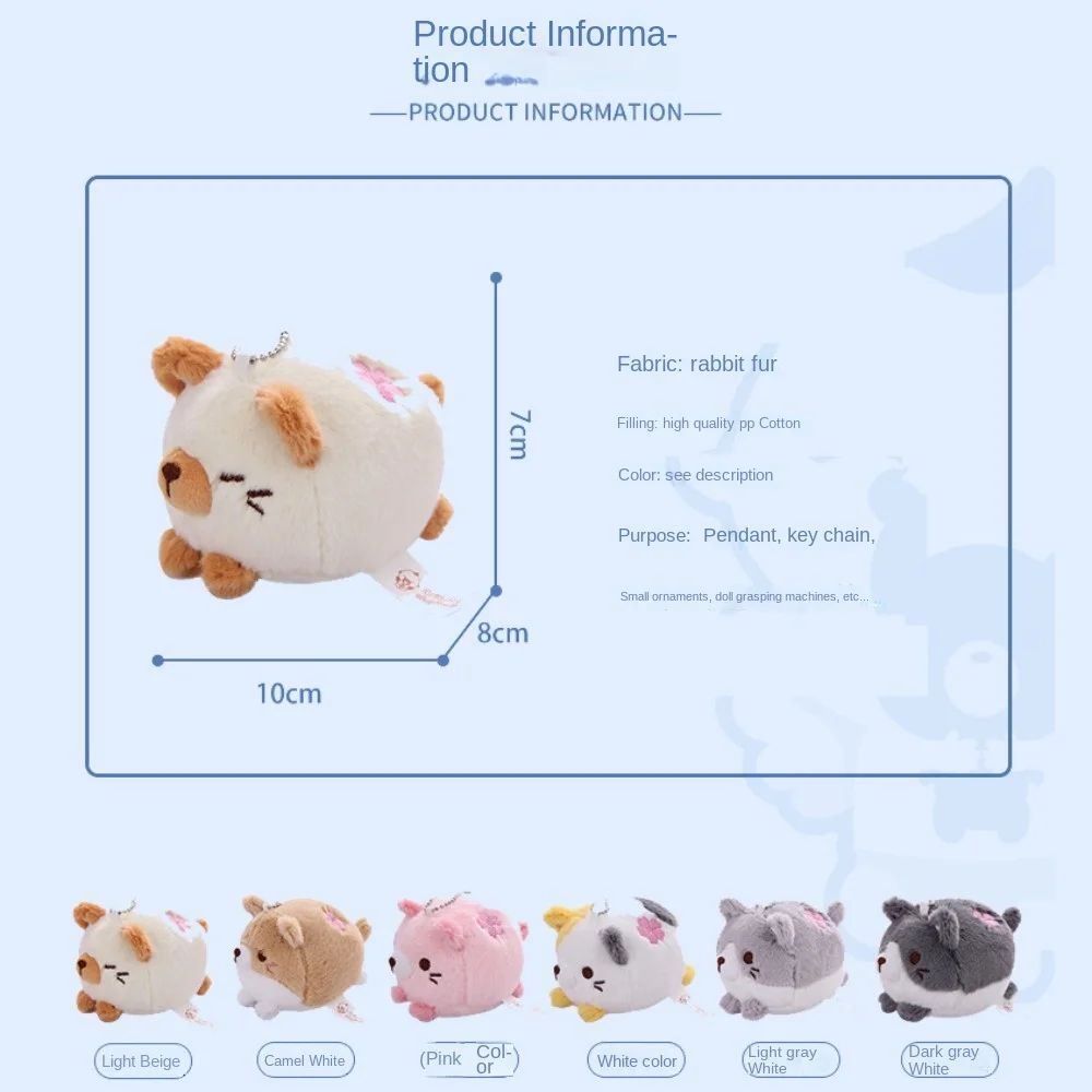 Anime Kitten Cat Plush Keychain Cute Animal Doll Little Cat Plush Doll Pendant Soft Toy Small Cat Plush Keyring Bag Pendant