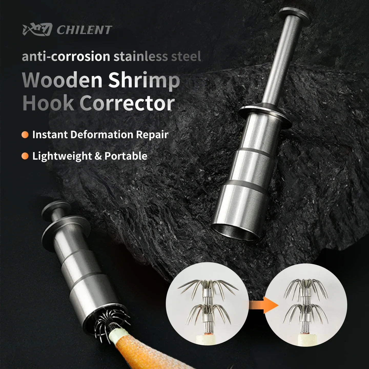 Corrector de anzuelos CHILENT – Acero inoxidable portátil