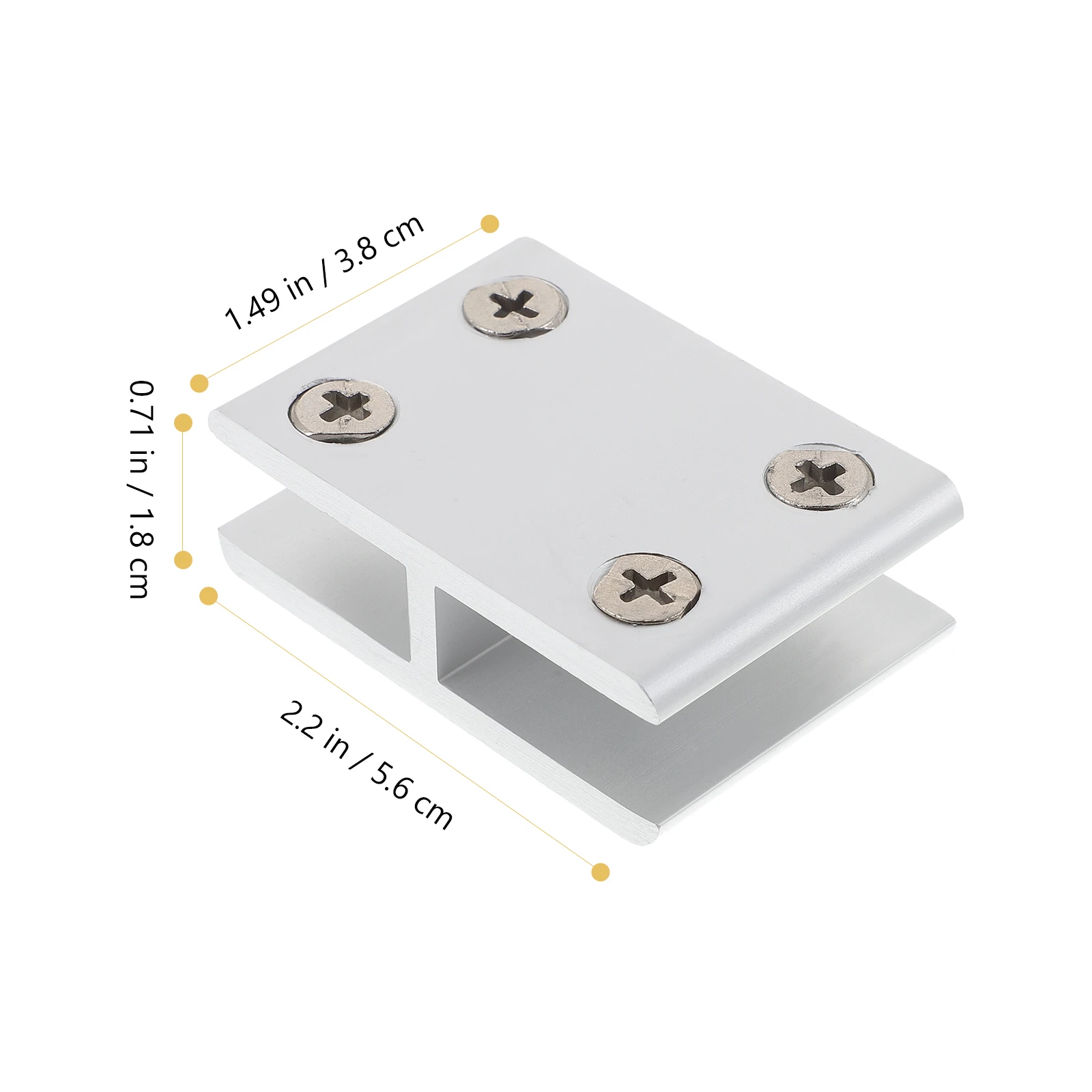 

2pcs Glass Clamp for 8-10mm Panel Shelf Side Mount U-clamp Fixing Cupboard niture Support Bracket Railing Hardware
