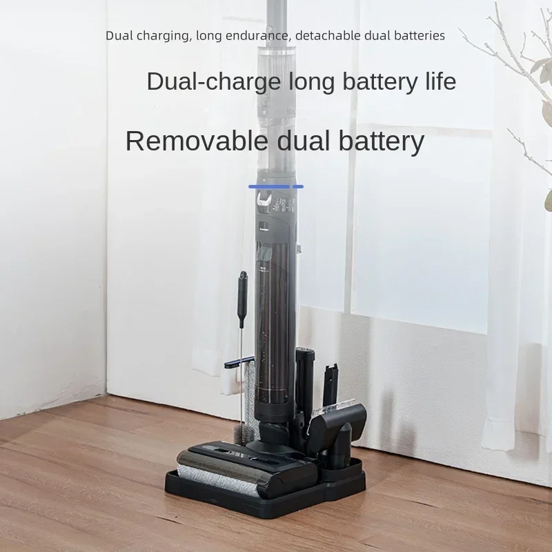 Household lying flat intelligent washing suction towing integrated multi-functional hot drying sweeping vacuuming mite removal