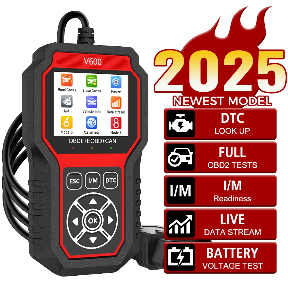 

Diagnostic Oxygen Sensor Test DTC Lookup Fault Code Professional OBD2 Scanner Car Diagnostic Tool Battery voltage detection