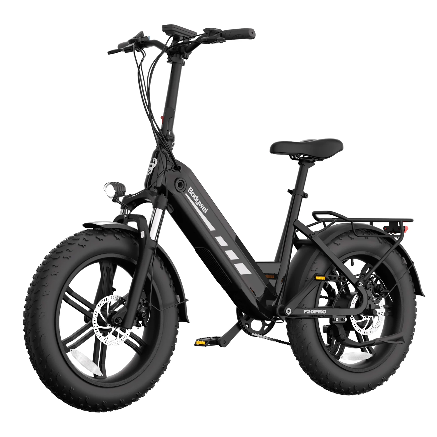 AliExpress bodywel Bodywel F20 PRO 500W Electric Bicycle 20 Inch Fat Tire E-Mountain Bike 48V 18AH City Ebike
