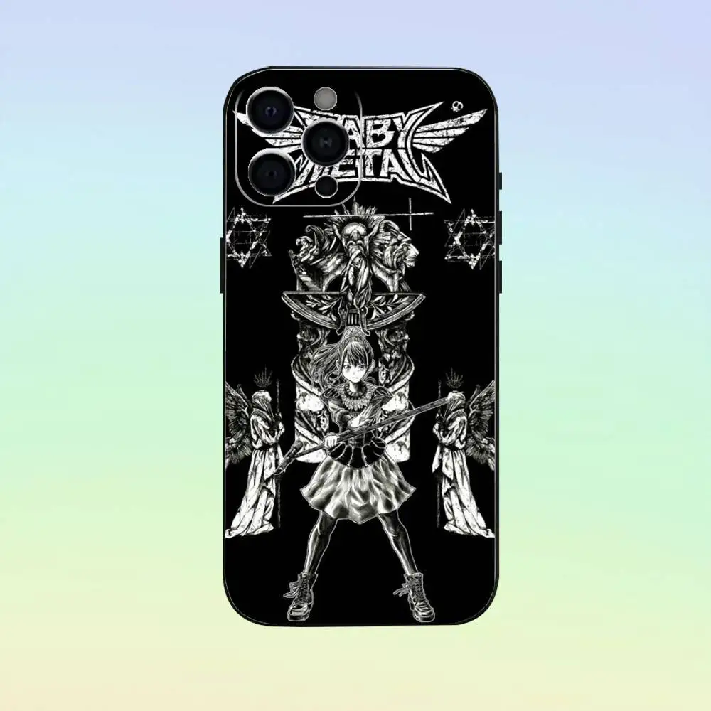 حافظة هاتف روك باند بي بابيزانيتال لهاتف آيفون 17، 16,15,14,13,12,11، أخرى غطاء أسود من السيليكون الناعم