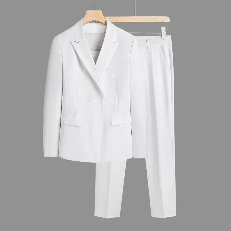 

T74Groom wedding suit tuxedo banquet suit British slim suit