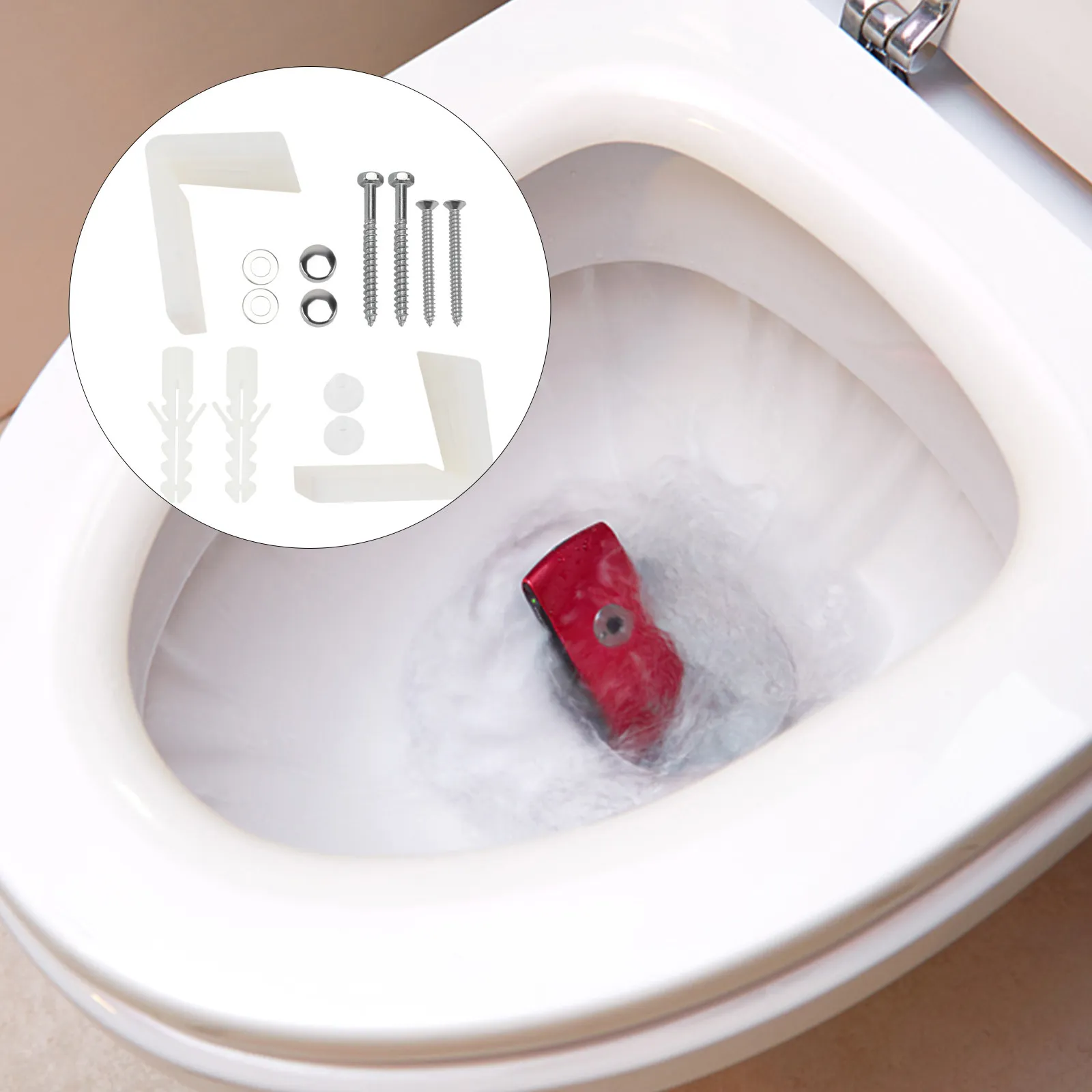 

1Set Toilet Seat Hinge Bolts White Easy Install Fixing Screws Bathroom Toilet Parts Strong Quality Fixing Accessories