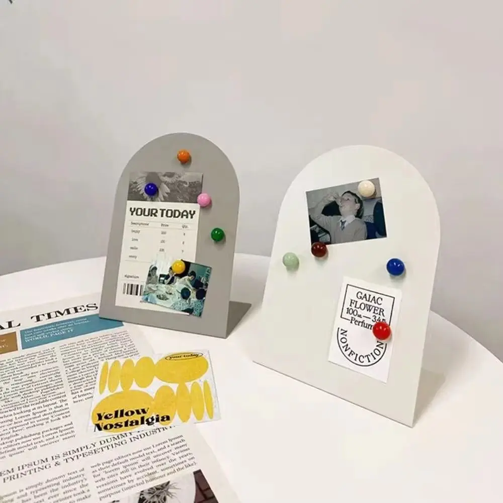 Tableau d'affichage de bureau en métal, panneau de rangement, ornement, panneau d'affichage de grande capacité, plaques sur pied manuscrites