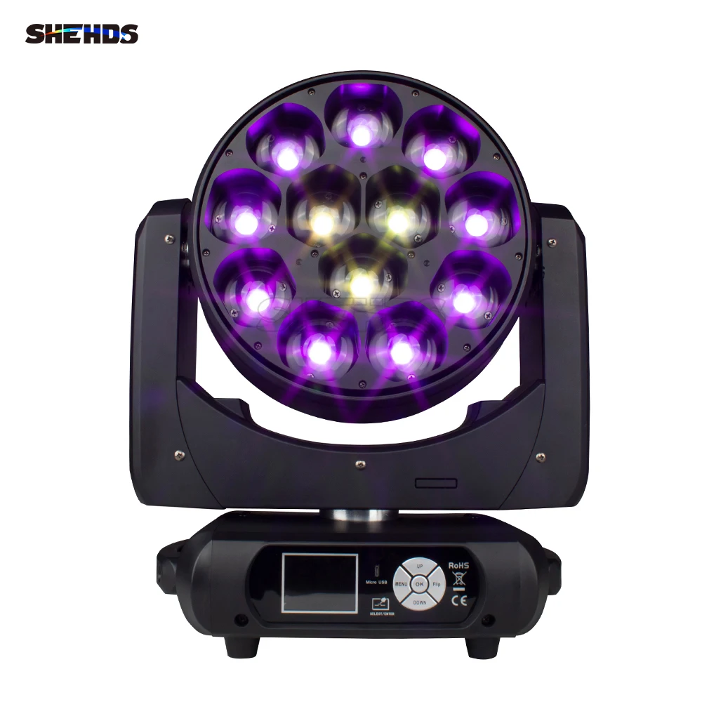 2PCS JMS WEBB LED Big Bees Eyes 12x40W RGBW Beam Wash Zoom Lighting Rainbow For Nightclub Event Disco KTV Party DJ