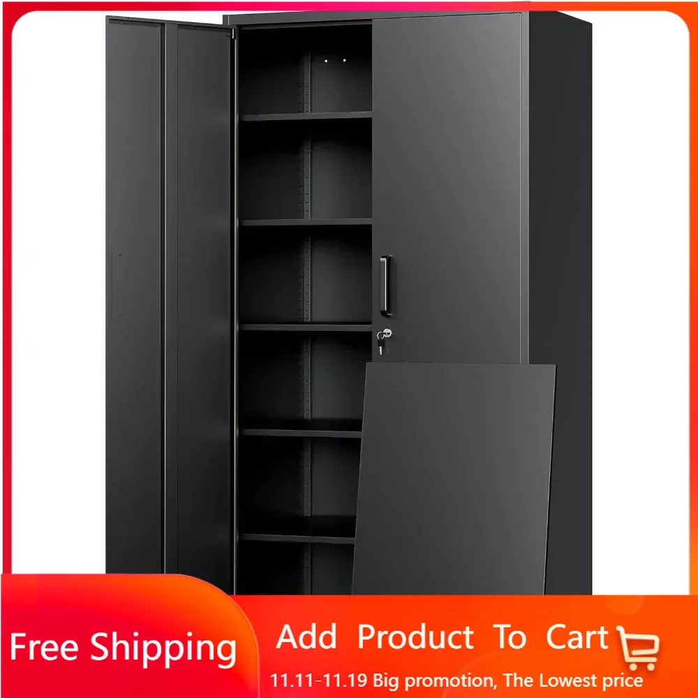 Metal Storage Cabinet with Lock - 72