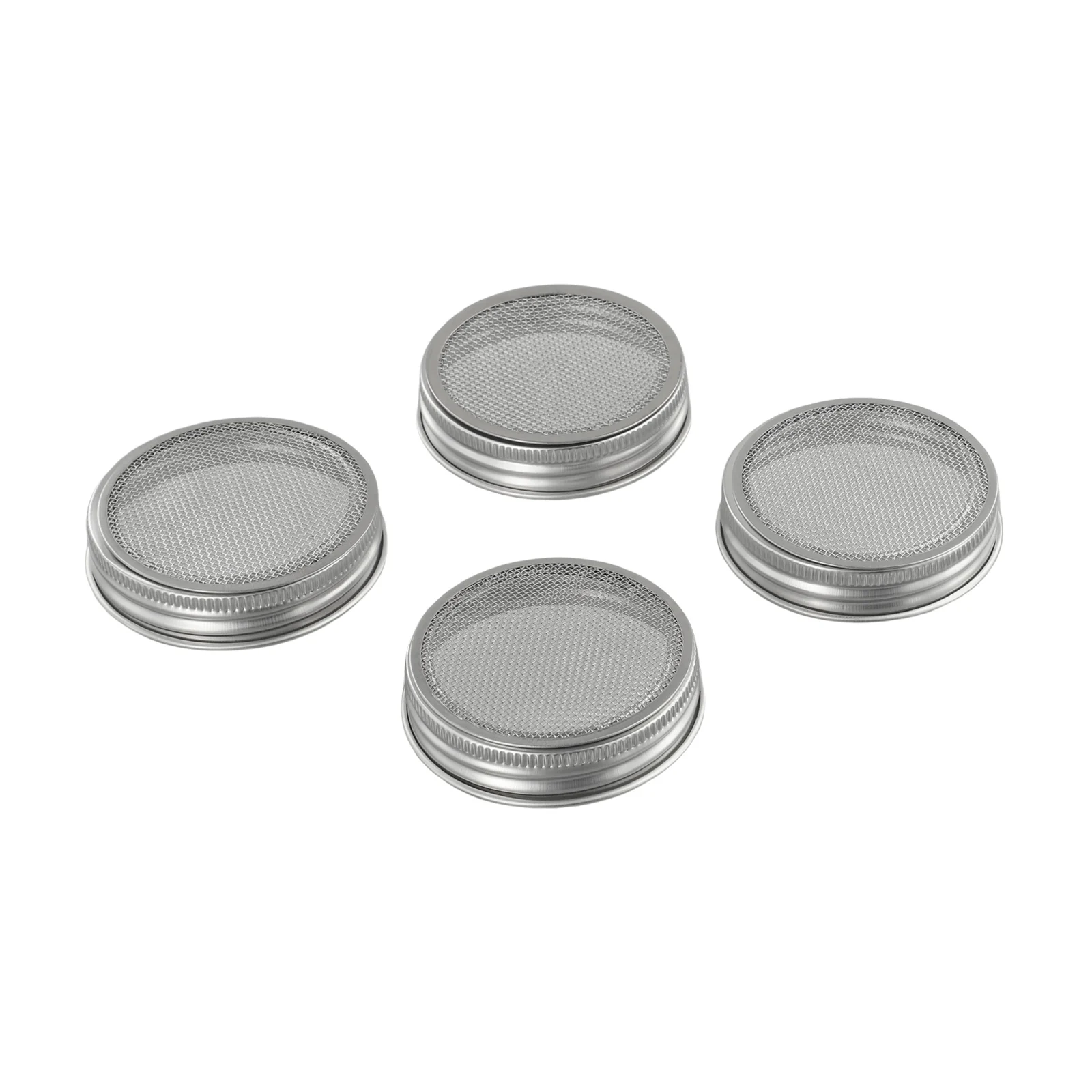 4pcs Sprouting For Jar Lid Covers Stainless Steel Mesh Strainers 70mm Suitable for Growing Organic Sprouts and Kitchen Use