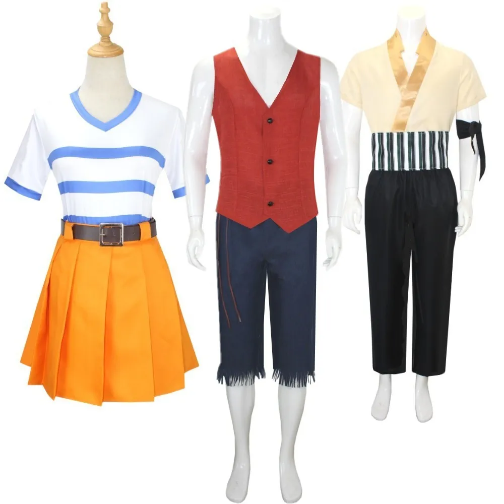 Ensemble complet de olympiques de cosplay Nami pour femmes et filles, haut et jupe, tenues de ceinture, fête d'Halloween et de c