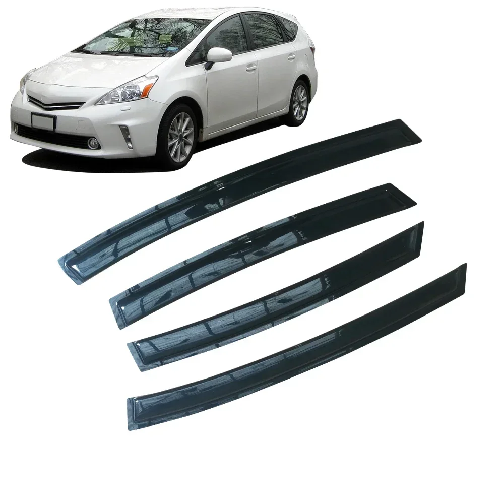 Rain Guards for TOYOTA PRIUS V Prius PLUS 2012 2013 2014 2015 2016 2017 2018 2019 Side Window Door Visor Wind Sun Window Visor