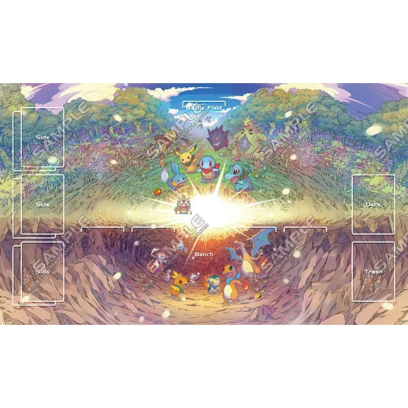 Card Pad Charizard Mewtwo Lillie Arceus Hasting Generation Ptcg Rubber Diy Action Toy Figures Anime Game Collection Battle Mat