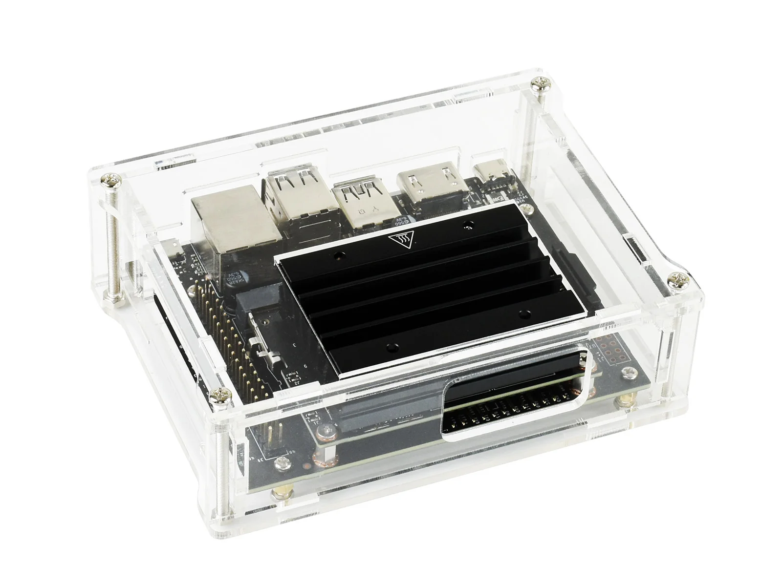 Waveshare Acrylic Clear Case Precise Opening Design Specialized for Jetson Nano 2GB Developer Kit