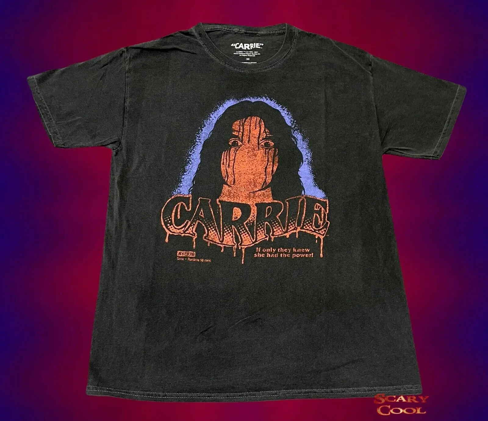 

New Carrie Stephen King 1976 Horror Movie Mens Throwback Vintage T-Shirt