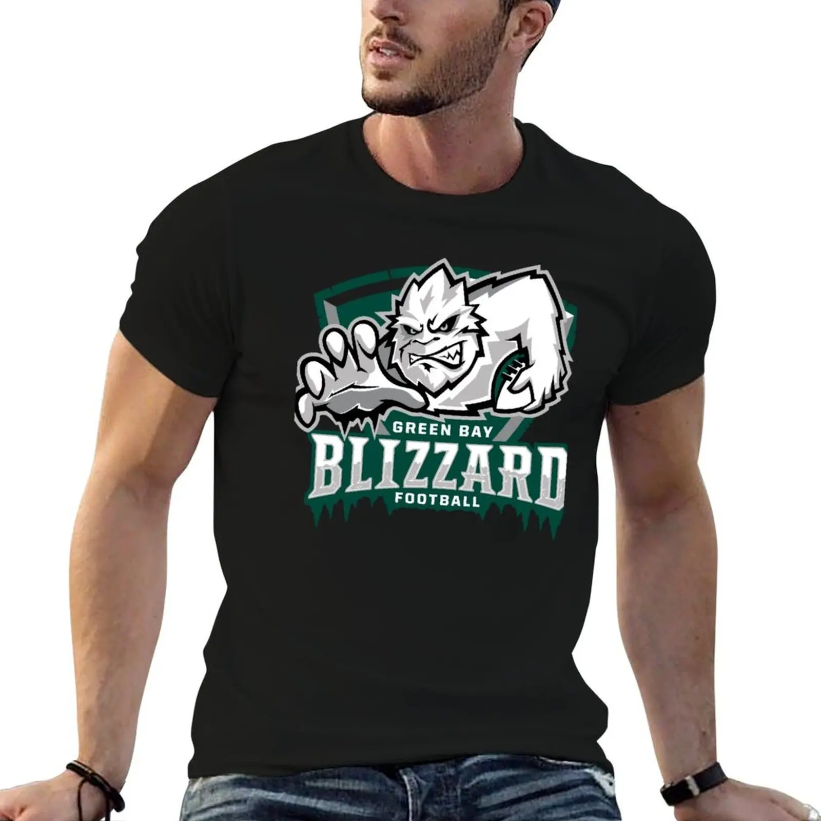 

t man t shirts for blizzard print bay football T-Shirt shirt g man custom t shirt casual men grend
