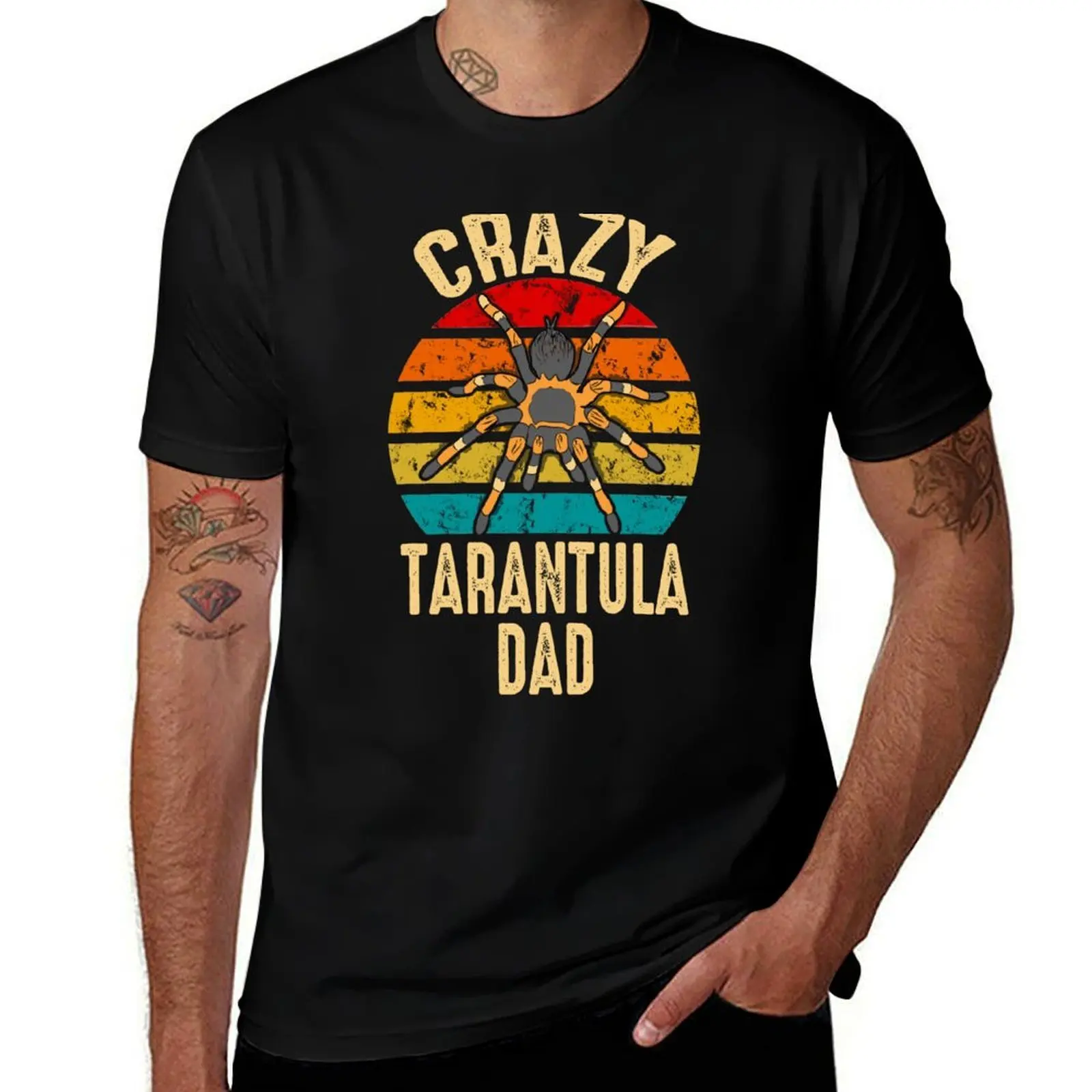 Crazy Tarantula Dad Pet Spider Arachnid T-Shirt Daily Wear Plain Short Sleeve Shirt T-Shirt