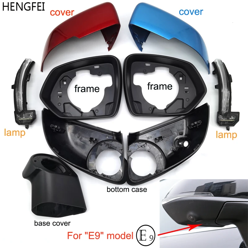 Accessories For Car Great Wall HAVAL Jolion E9 Rearview Mirror Cover Glass Lens Frame Turn Signal Light