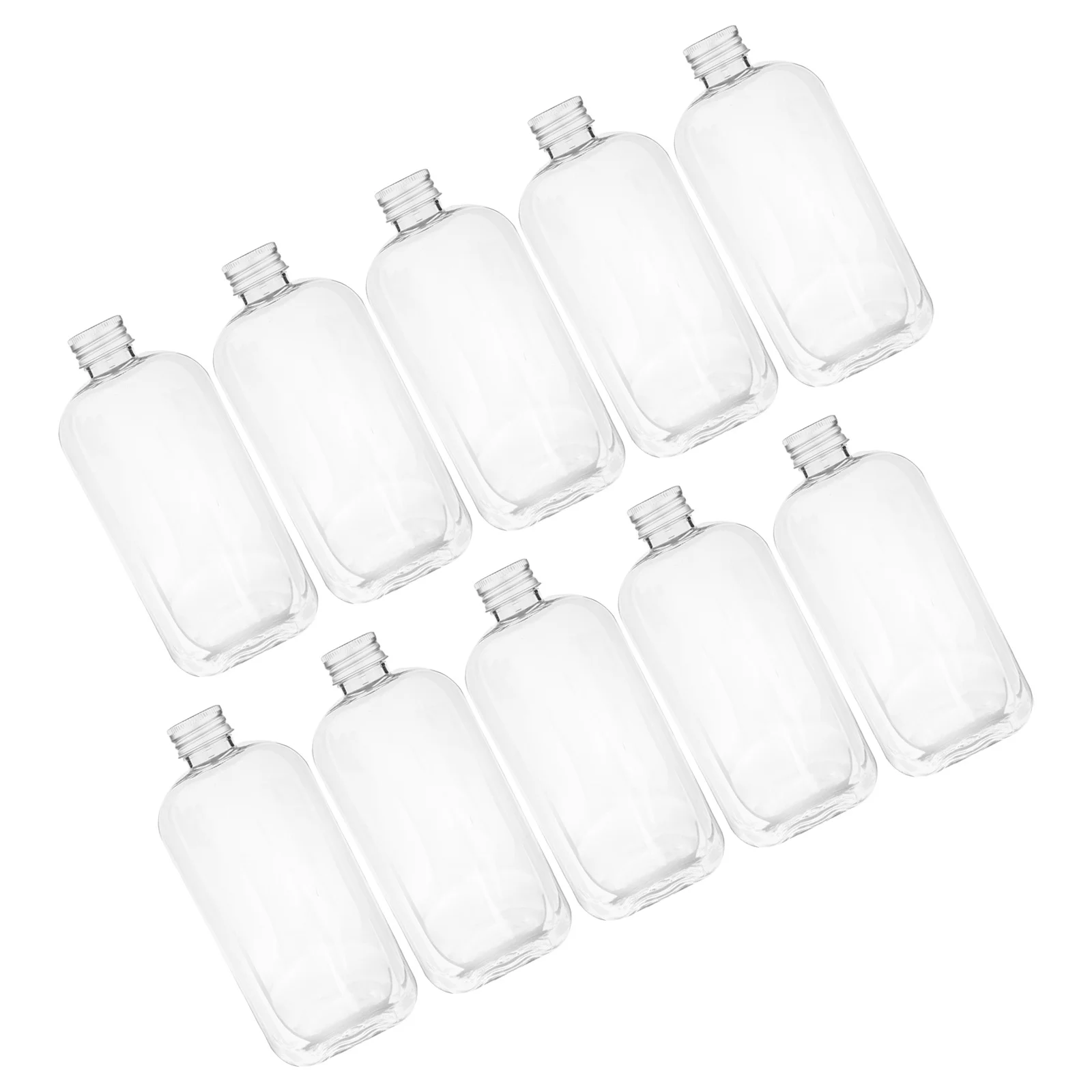 

10Pcs Transparent Empty Bottle Plastic Beverage Container for Juice Water Travel Refillable Storage Bottle Bpa Free Safe Use