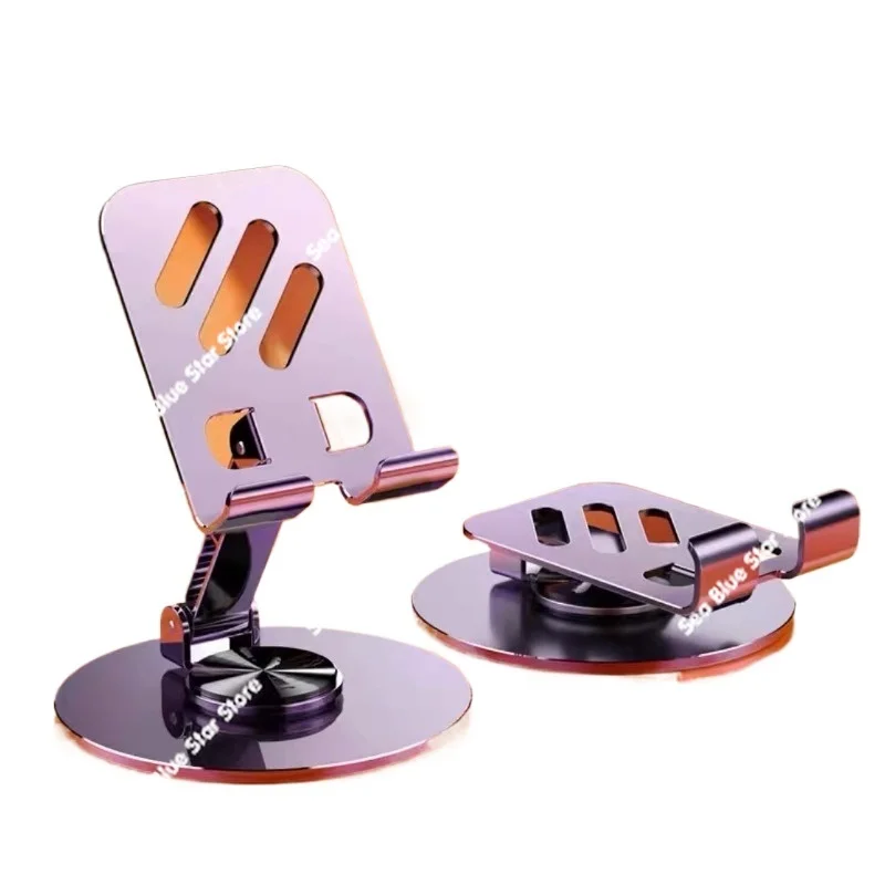 New mobile phone holder Full metal desktop portable mini folding 360 ° rotating mobile phone holder, wholesale