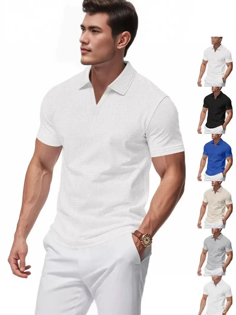 2026 Summer Hot Sale: Sporty POLO Shirt, Pure Color, V-Neck, Design-Oriented, Classic, Beautiful, and Versatile