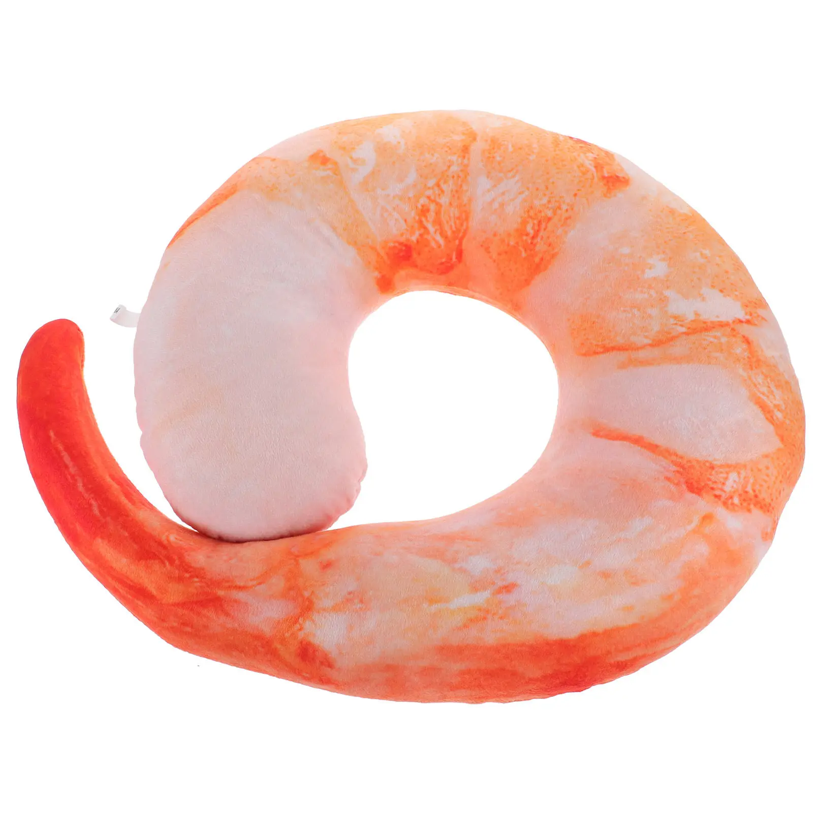 

Simulation Shrimp Neck Pillow Cute Cartoon Shape Travel Pillow for Airplane Car Office Nap Comfortable Support
