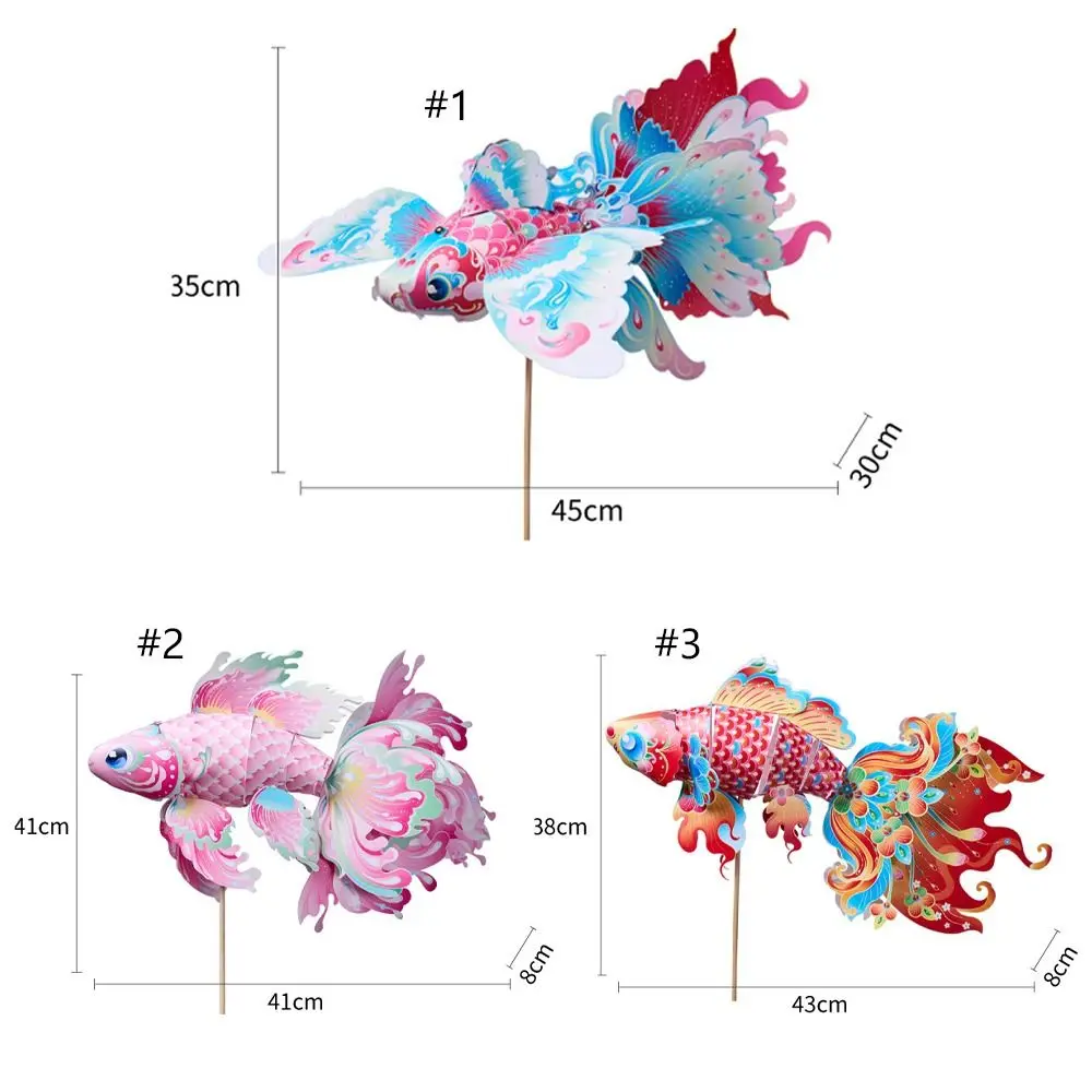 Chinese Style New Year Fish Lantern Waterproof Traditional Children Handheld Lantern Cartoon Celebration Lantern