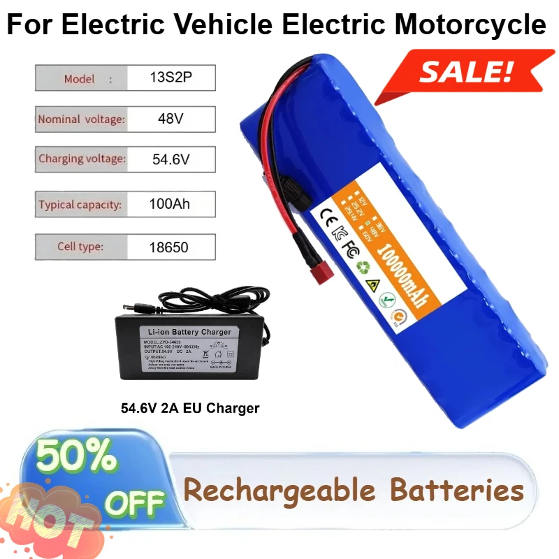 18650 48V 13S2P 100…