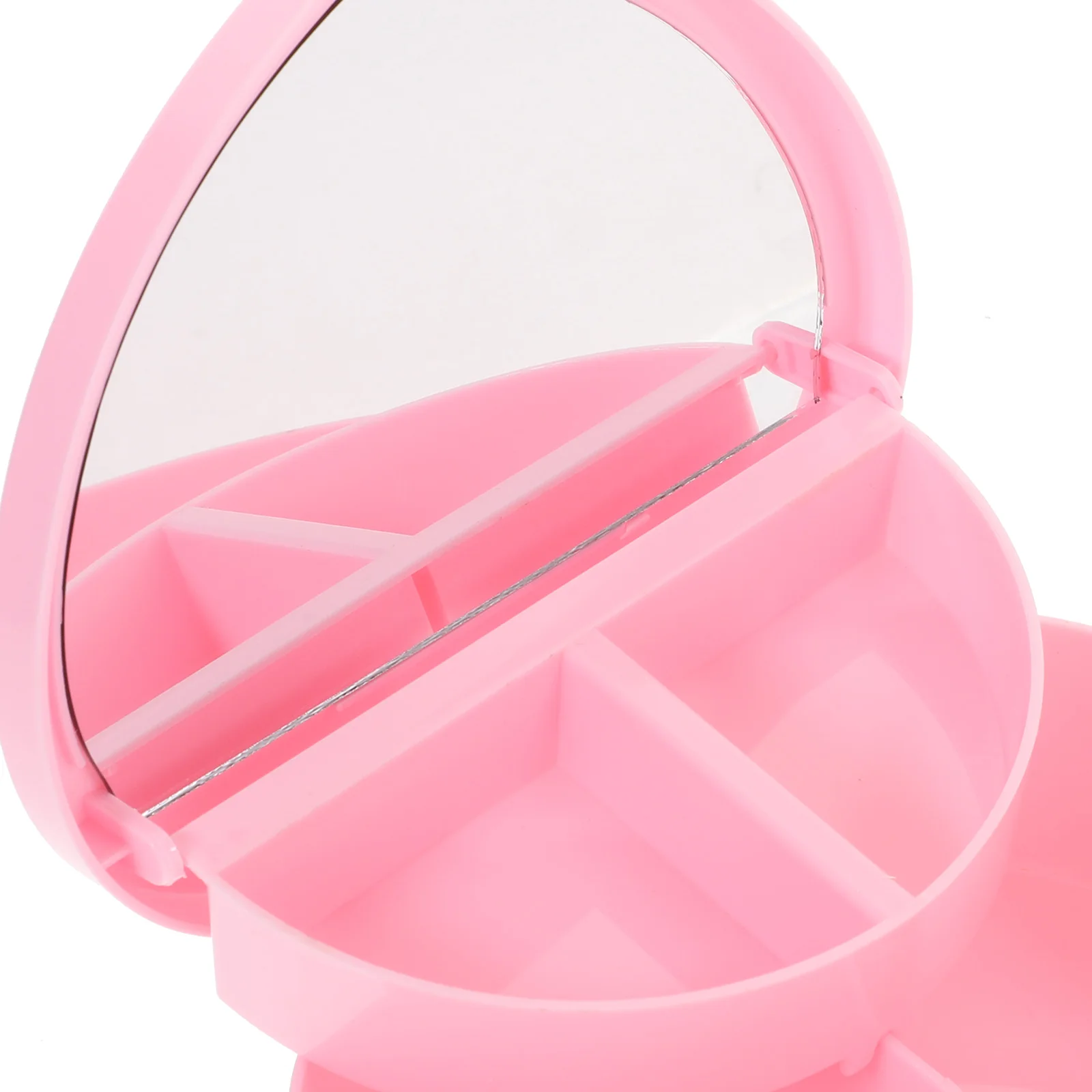 

1Pcs Cartoon Jewelry Box Pink Plastic DIY Grid Storage Case for Bracelets Headdress Trinkets Organizer Sundries Holder