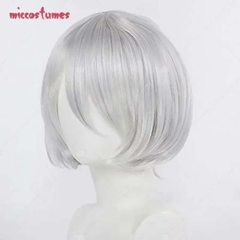 Miccostumes 24Hours Shipping Women's 2B Leotard Skirt with Hairband Leggings and Wig Halloween Cosplay Costume if;3