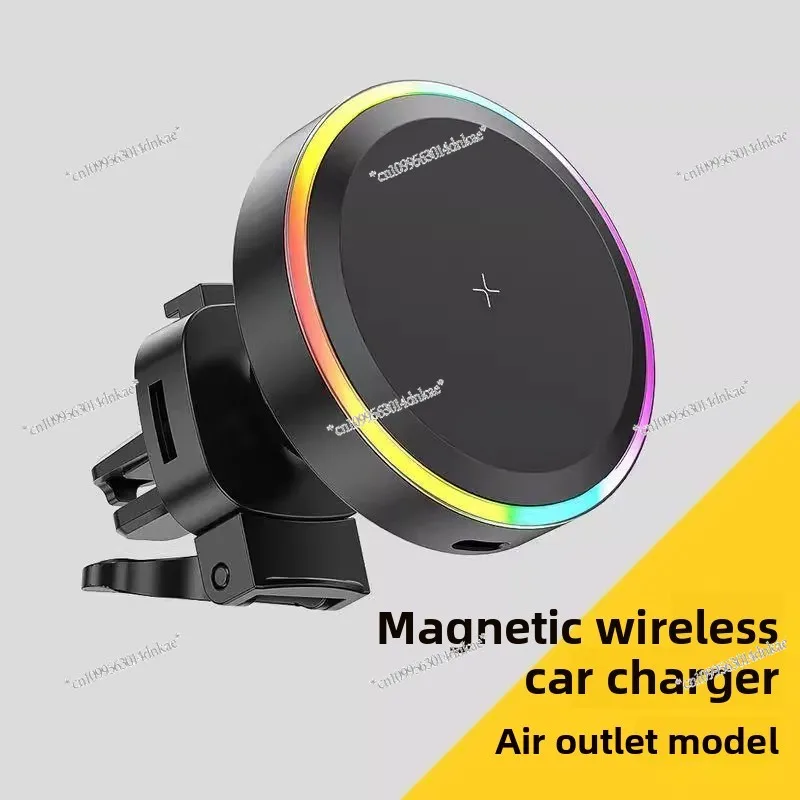 Hot-selling Series Navigation Car 15-load Wireless Charging Bracket Car Mobile Phone Fast Charging Air Magnetic Ferris Wheel T