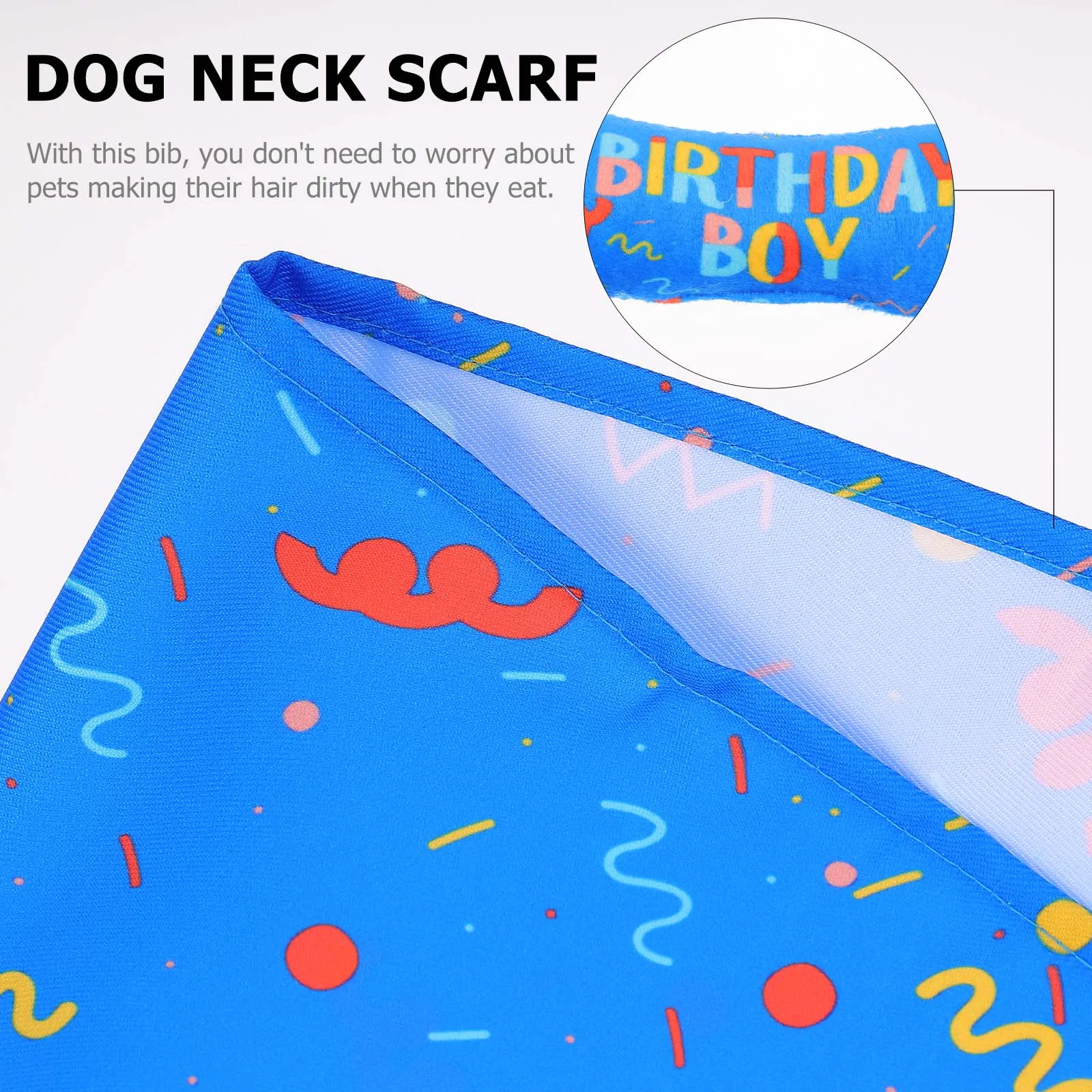 

2 Pcs Pet Triangle Towel Birthday Bandana Scarf Holiday Costume Dog Simulation Bone Bandanas Neck Puppy Bib
