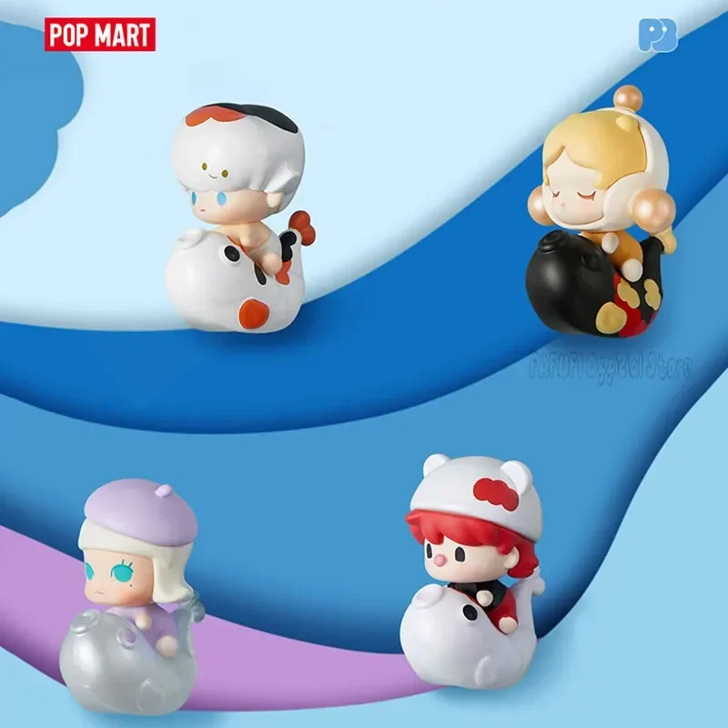 POP MART Popbean Lucky Charm Series Guess Bag 100% Original Toys Doll Cute Action Anime Figure Desktop Ornaments Collection Gift