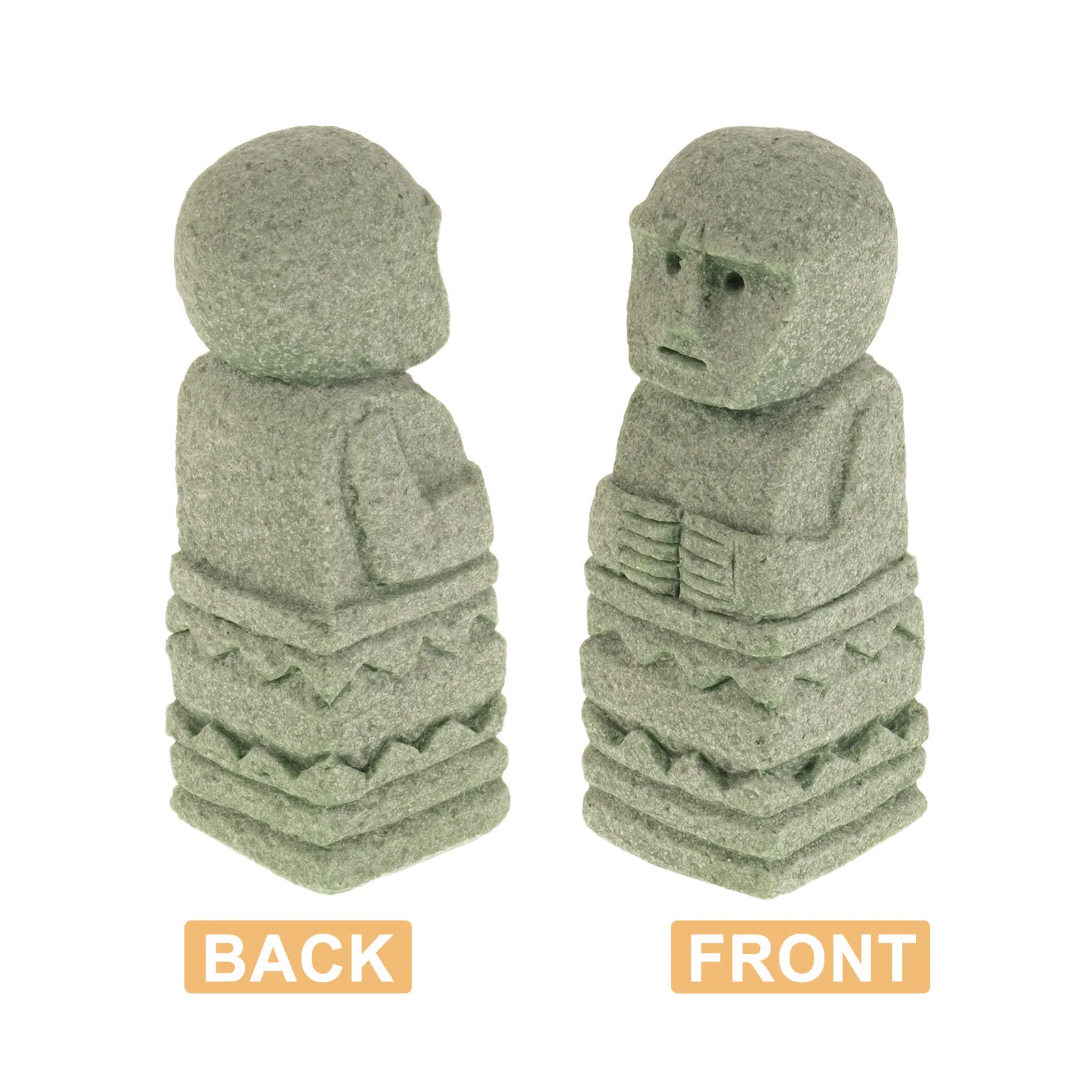 Carved Face Zen Garden Statue Artistic Outdoor Stone Ornament Primitive Garden Sculpture Funny Craft Decoration Fish