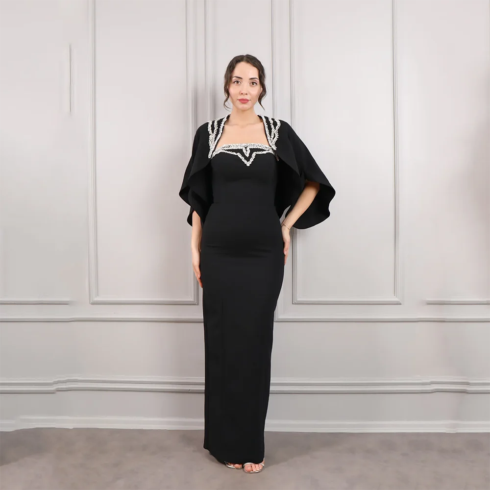 Abiti da sera lunghi personalizzati Abiti da ballo eleganti per occasioni formali Abiti da ballo lunghi fino al pavimento con perline dritte in cristallo 2025