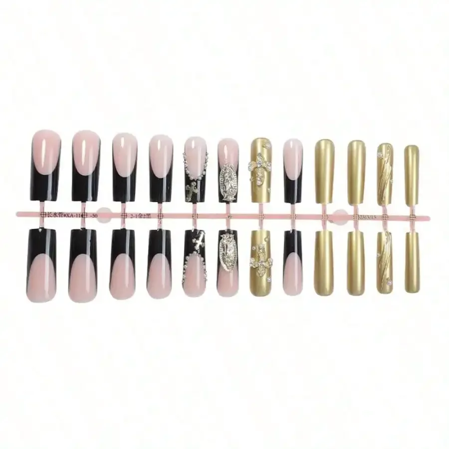 

Новые длинные накладные ногти с цветочным и жемчужным дизайном, прочные и роскошные, для женщин, идеально подходят для вечеринок и удобны для переноски.