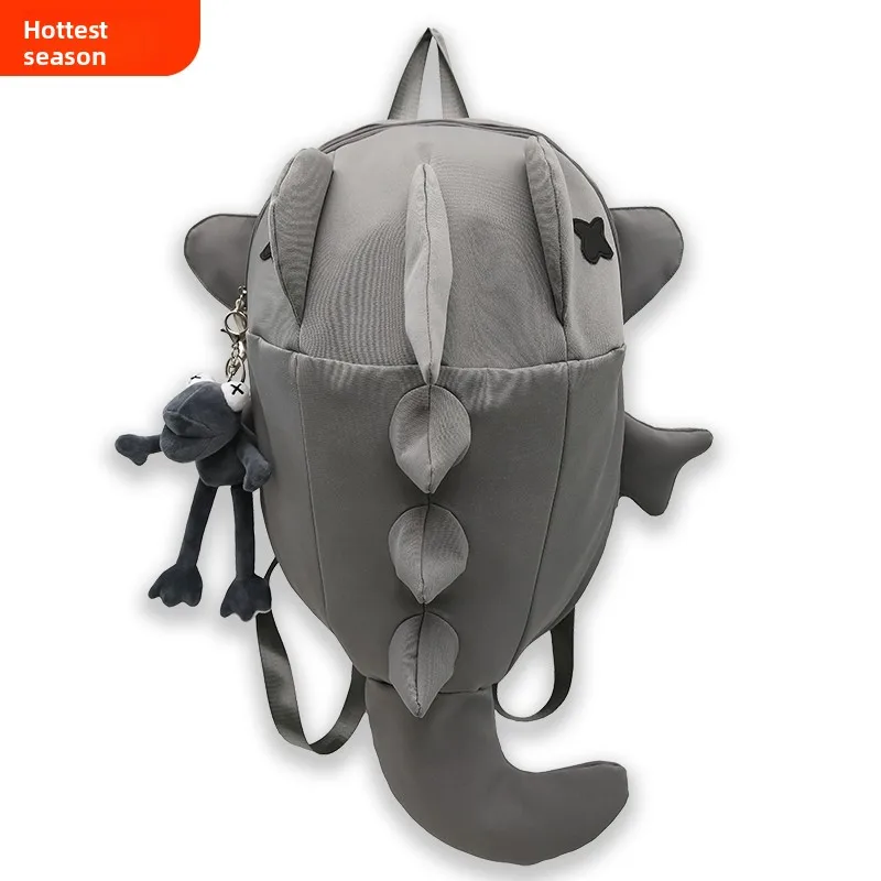 3d Shark Shaped Cute Cartoon Cycling Backpack Suitable For Both Men And Women, Suitable For Travel, School, Daily Commuting
