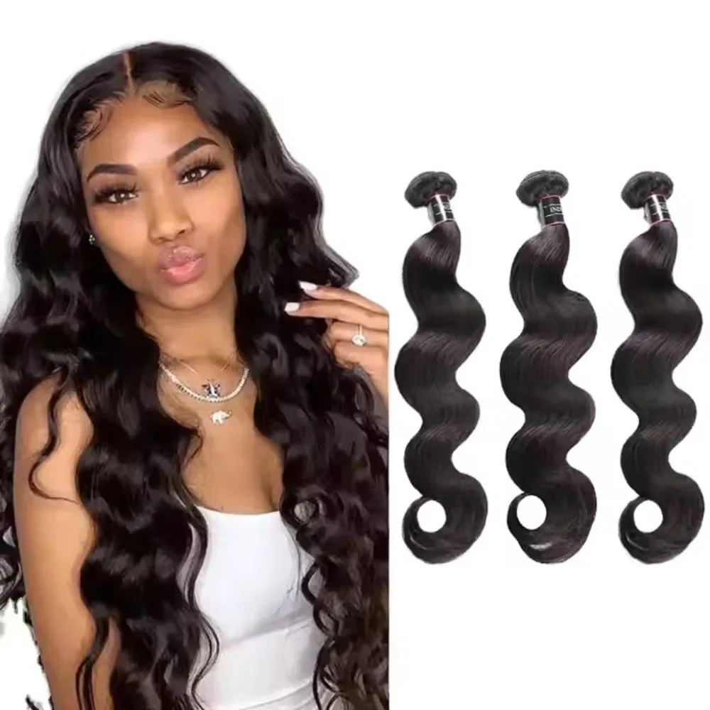 MAGICSTONE Human Hair Bundles 10A Brazilian Raw Hair Weave Bundles 10 30  Inch Body Wave Human Hair Bundles Extensions