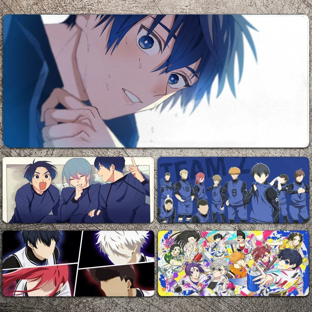 BLUE LOCK Anime Mousepad Large Gaming Mouse Pad LockEdge Thickened Computer Keyboard Table Desk Mat