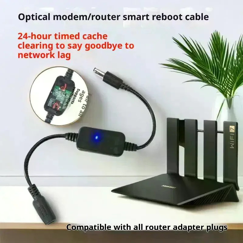 Timing 24H Automatic Power Off Reset Line DC 5V-15V 5.5x2.1mm Rout-er Rebooter WiFi Reset Router Timing Restart Module